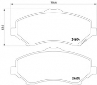 Комплект тормозных колодок PAGID T1807