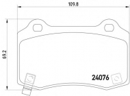 Комплект тормозных колодок PAGID T1804