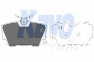 Комплект тормозных колодок KAVO PARTS KBP-6593