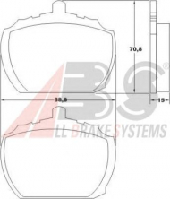 Комплект тормозных колодок A.B.S. 36102