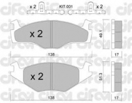 Комплект тормозных колодок CIFAM 822-045-2K