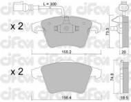 Комплект тормозных колодок CIFAM 822-552-2