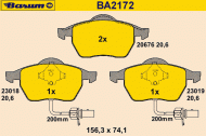 Комплект тормозных колодок BARUM BA2172