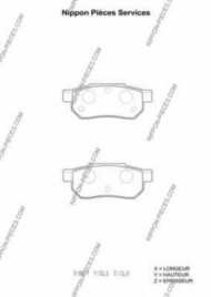 Комплект тормозных колодок NPS H361A04