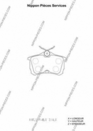 Комплект тормозных колодок NPS H361A11