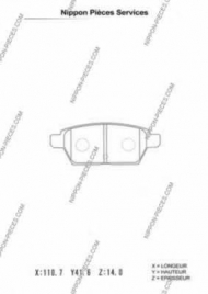 Комплект тормозных колодок NPS M361A08