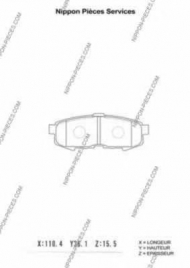 Комплект тормозных колодок NPS M361A18