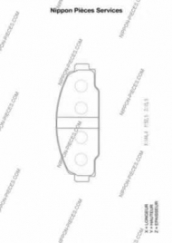 Комплект тормозных колодок NPS T360A89
