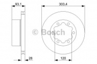 Тормозной диск BOSCH 0 986 479 296
