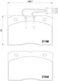 Комплект тормозных колодок HELLA PAGID 8DB 355 005-751