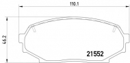 Комплект тормозных колодок HELLA PAGID 8DB 355 016-821