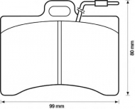 Комплект тормозных колодок BENDIX 571225B