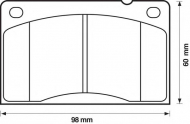 Комплект тормозных колодок BENDIX 571234B