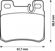 Комплект тормозных колодок BENDIX 571435B