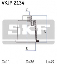 Комплект пыльника SKF VKJP 2134