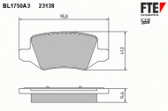 Комплект тормозных колодок FTE BL1750A3
