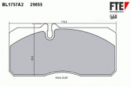 Комплект тормозных колодок FTE BL1757A2