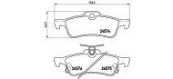 Комплект тормозных колодок BREMBO P 83 087