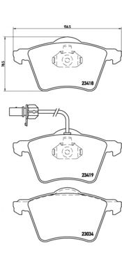 Комплект тормозных колодок BREMBO P 85 062