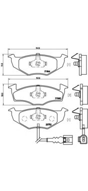 Комплект тормозных колодок BREMBO P 85 071