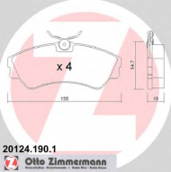 Комплект тормозных колодок ZIMMERMANN 20124.190.1