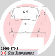 Комплект тормозных колодок ZIMMERMANN 23669.170.1