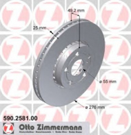 Тормозной диск ZIMMERMANN 590.2581.00
