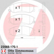 Комплект тормозных колодок ZIMMERMANN 23569.170.1