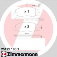 Комплект тормозных колодок ZIMMERMANN 25172.180.1