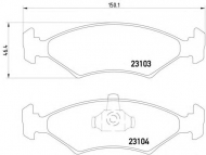 Комплект тормозных колодок HELLA 8DB 355 008-331