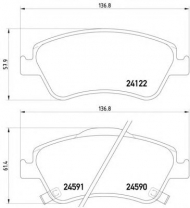 Комплект тормозных колодок HELLA 8DB 355 013-561
