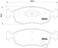 Комплект тормозных колодок HELLA 8DB 355 016-231