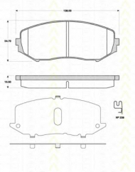 Комплект тормозных колодок TRISCAN 8110 69018