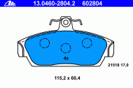 Комплект тормозных колодок ATE 13.0460-2804.2