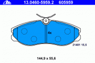 Комплект тормозных колодок ATE 13.0460-5959.2