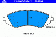 Комплект тормозных колодок ATE 13.0460-5994.2