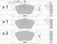 Комплект тормозных колодок METELLI 22-0083-2