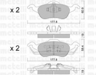 Комплект тормозных колодок METELLI 22-0291-0