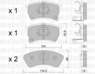 Комплект тормозных колодок METELLI 22-0386-0