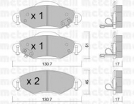 Комплект тормозных колодок METELLI 22-0421-0