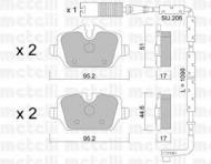 Комплект тормозных колодок METELLI 22-0641-0K
