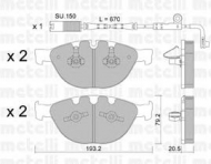 Комплект тормозных колодок METELLI 22-0772-0K