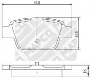 Комплект тормозных колодок MAPCO 6730