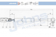 Газовая пружина JOHNS 45 06 95-98