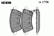 Комплект тормозных колодок ICER 181758