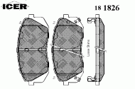 Комплект тормозных колодок ICER 181826