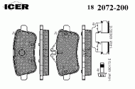 Комплект тормозных колодок ICER 182072-200
