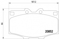 Комплект тормозных колодок PAGID T0882
