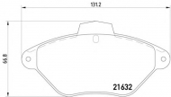 Комплект тормозных колодок PAGID T9039