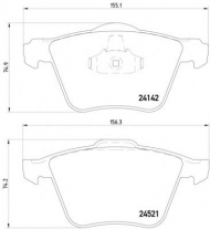 Комплект тормозных колодок PAGID T1664